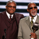 Tommie Smith and John Carlos accept the Arthur Ashe Award for Courage at the 2008 ESPYs. Now, 51 years after being sent home by the Olympics for their black-gloved salute at the 1968 Mexico City Olympics to protest racial oppression, the Olympics is inducting them into its hall of fame.